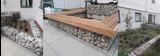 Photos of the seating in the courtyard